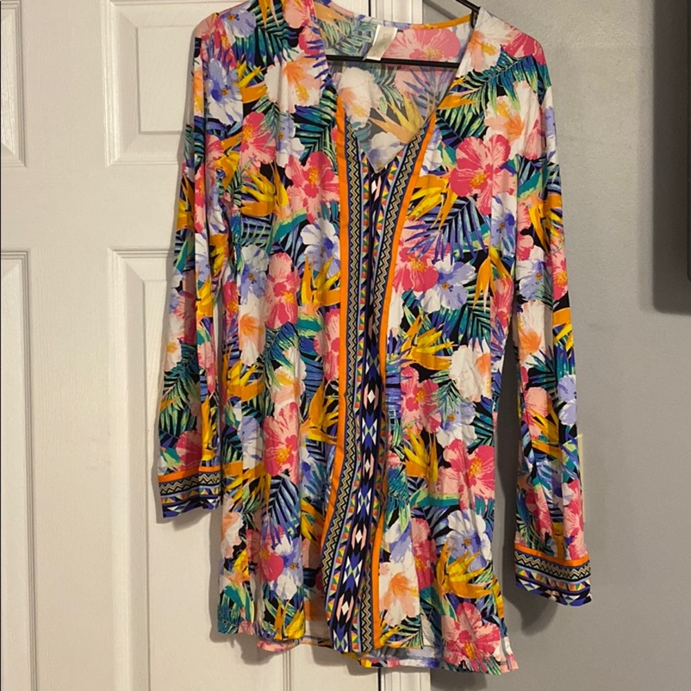 Women's La Blanca long sleeve Swim cover-up